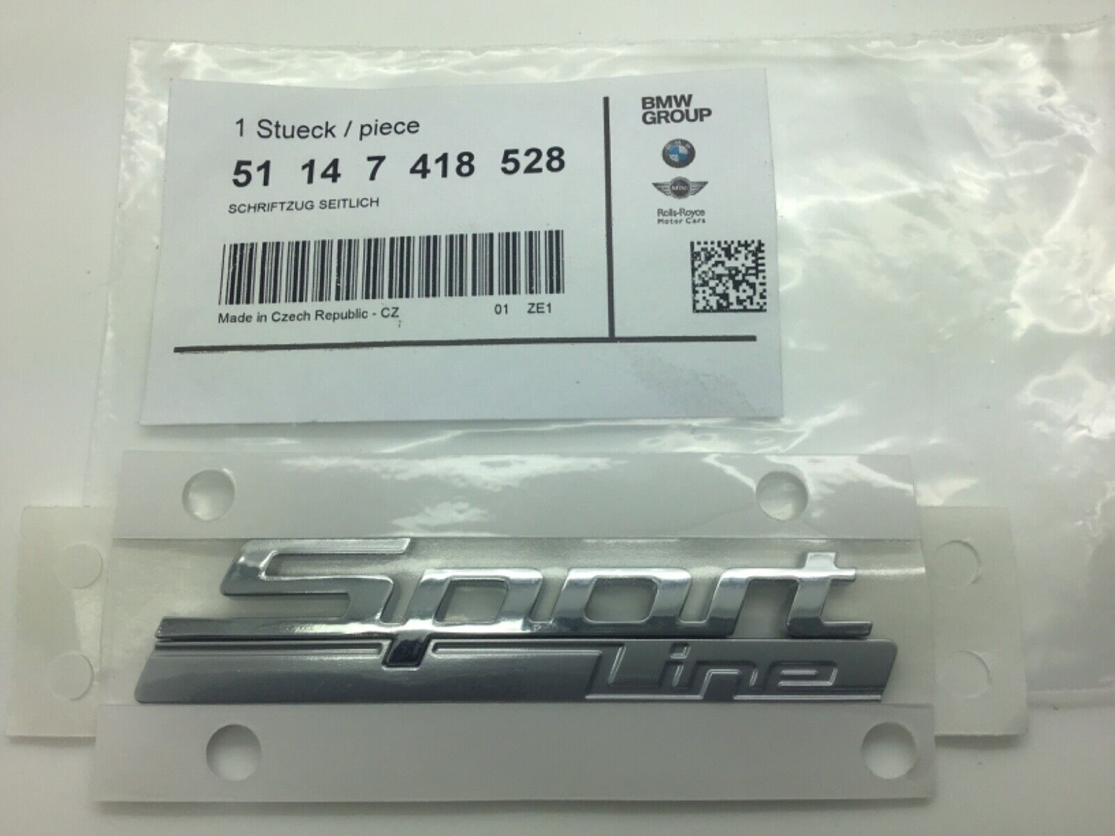 Bmw F20 F30 F32 F33 F36 Sport Line Yazısı Orijinal 51147418528