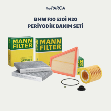 Bmw 5 Serisi F10 520i N20 Periyodik Bakım Filtre Seti Mann Marka