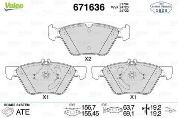 Mercedes E Serisi W211 Fren Balatası Ön A0044200720