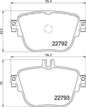 Mercedes E Serisi W213 Fren Balatası Arka A0004206200