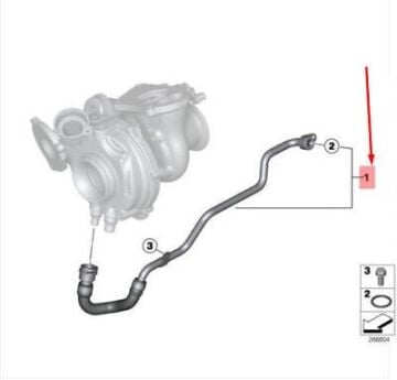 Bmw 5 Serisi F10 N47N Turbo Su Hortumu Orijinal 11538507251