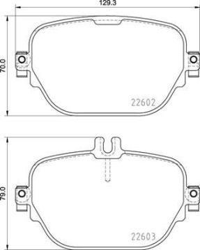 Mercedes S Serisi W222 Fren Balatası Arka A0004205602