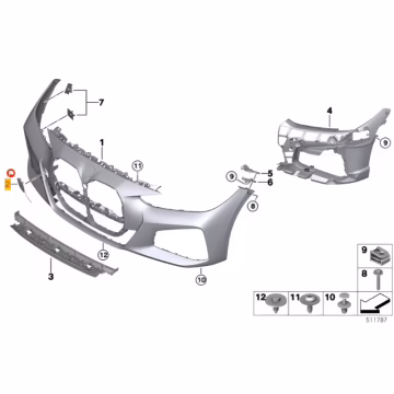 Bmw 4 Serisi G22 Çeki Demir Kapağı Ön 2020- 51119854253