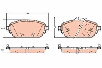 Mercedes C Serisi W205 A205 C205 S205 E Serisi W213 A238 C238 S213 Fren Balatası Ön A0004209703