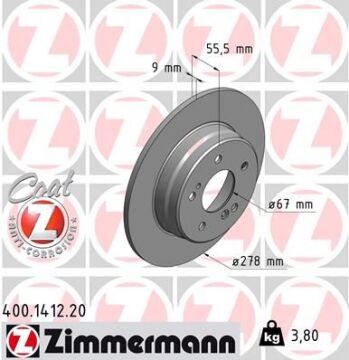Mercedes C Serisi W202 W203 CLK C208 C209 E Serisi W210 Fren Diski Arka A2034230112