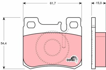 Mercedes C Serisi W202 Fren Balatası Arka 93-95 A0024200120