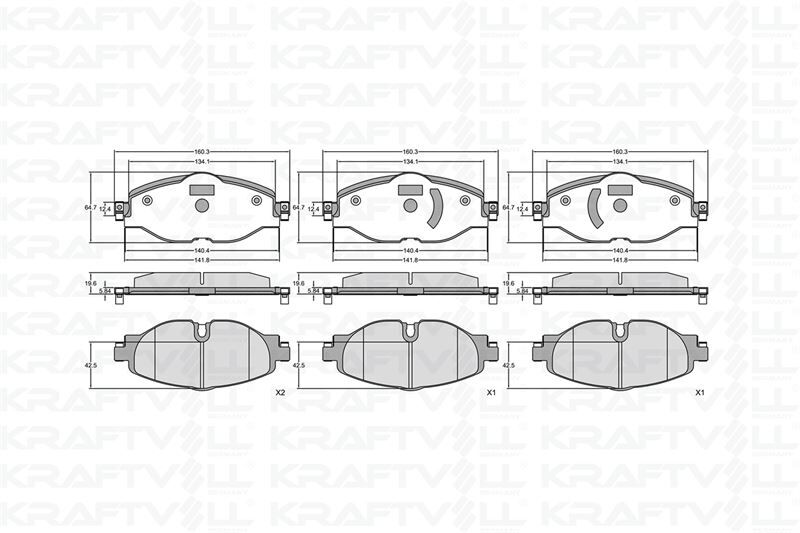 Audi A3 2014 Model Sonrası Ön Fren Balatası Kraftvoll 5Q0698151AH