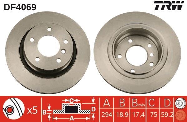 Bmw 3 Serisi E46 Fren Diski Arka Takım 34216864056