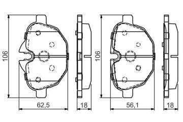 Bmw 5 Serisi F10 G30 X3 F25 X4 F26 Fren Balatası Arka 34216885451