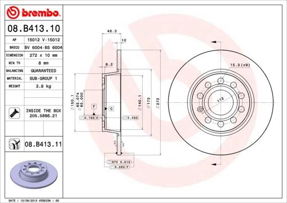 Skoda Octavia RS Arka Disk Takımı 1K0615601AA