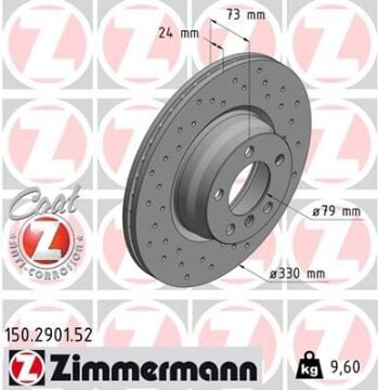 Bmw 3 Serisi F30 Ön Fren Diski Delikli 34116792221 0986479A06