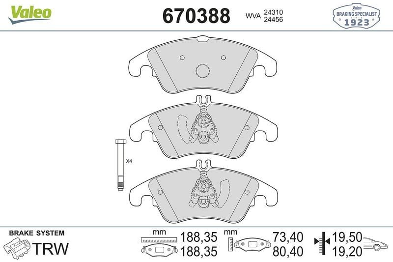 Mercedes C Serisi W204 E Serisi W212 W213 Fren Balatası Ön A0074207520