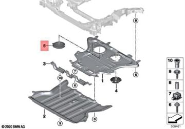 Bmw 5 Serisi G30 Motor Alt Muhafaza Kapağı Orijinal 51757325393