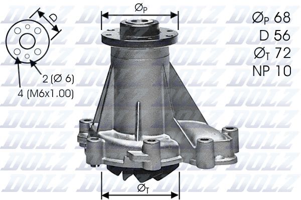 Mercedes C Serisi W202 E Serisi W210 Devirdaim Su Pompası OM601 OM606 A6052000820