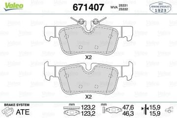 Bmw 1 Serisi F40 X1 F48 X2 F39 Fren Balatası Arka 34216859917