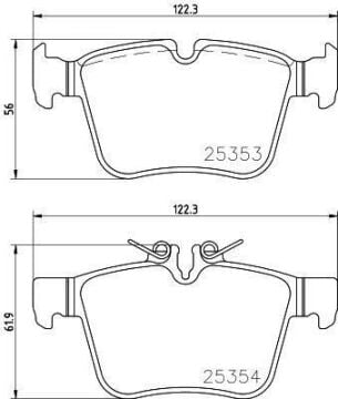 Mercedes C Serisi W205 Fren Balatası Arka A0004209403