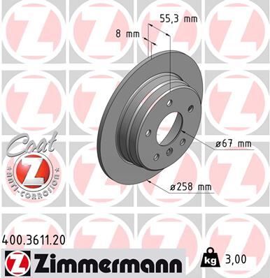 Mercedes A Serisi W168 Fren Diski Arka A1684230212