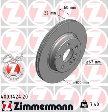 Mercedes S Serisi W140 W220 Fren Diski Arka A1404230412