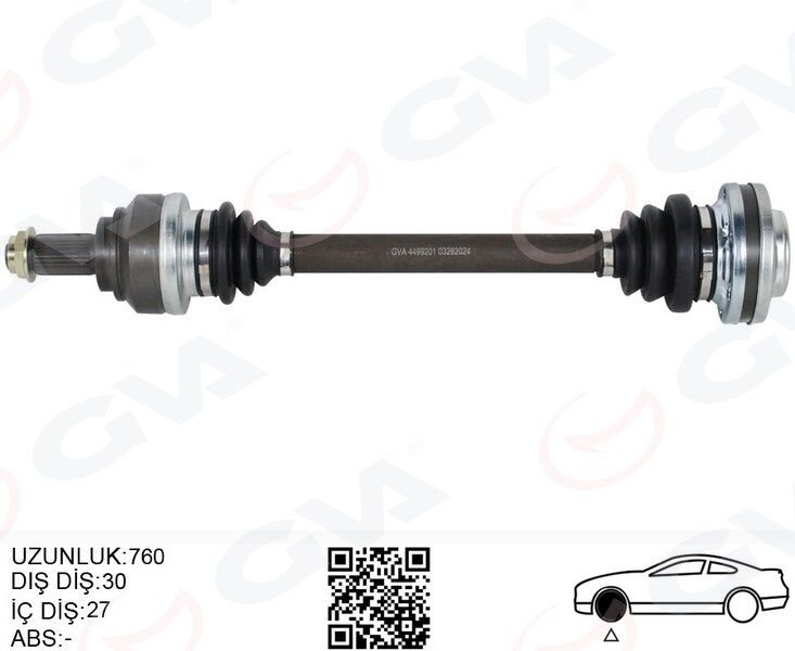 Bmw 3 Serisi E90 Komple Aks Arka Sol 600mm 30 Diş 33217561789