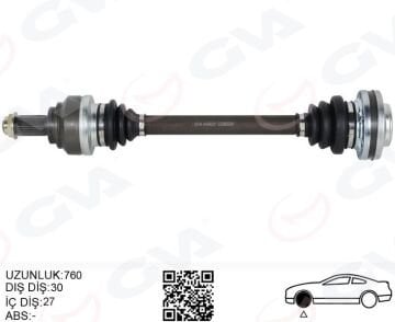 Bmw 3 Serisi E90 Komple Aks Arka Sol 600mm 30 Diş 33217561789