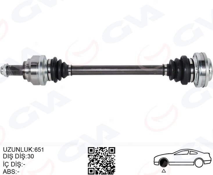 Bmw 3 Serisi E90 5 Serisi E60 Komple Aks Sağ Sol 651mm 30 Diş 7572683
