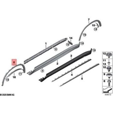 Bmw X5 F15 Çamurluk Dodiği Ön Sol Orijinal 51777378581