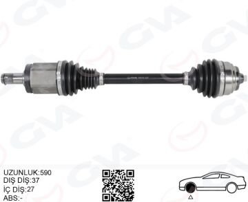 Bmw X3 F25 X4 F26 Komple Aks Ön Sol 590mm 31607619657