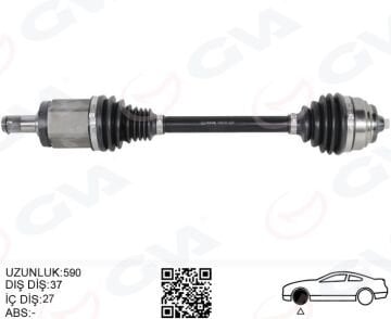 Bmw X3 F25 X4 F26 Komple Aks Ön Sol 590mm 31607619657