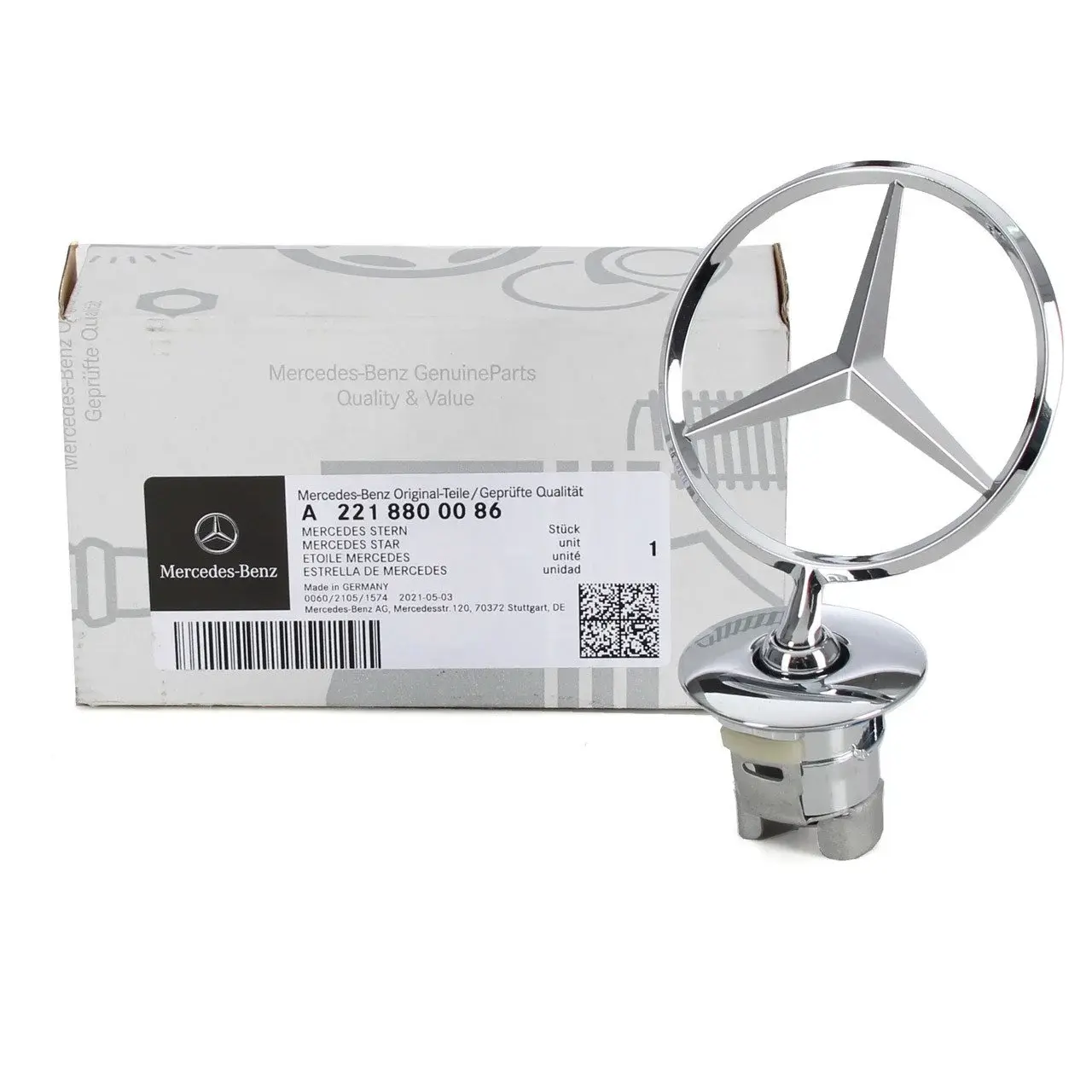 Mercedes S Serisi W221 Ön Kaput Yıldızı Komple Orijinal A2218800086