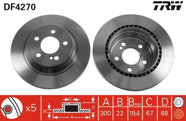 Mercedes CLS C218 C219 E Serisi W211 W212 Fren Diski Arka A0004230912