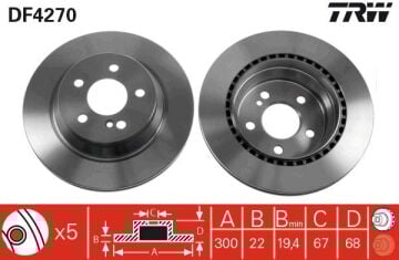 Mercedes CLS C218 C219 E Serisi W211 W212 Fren Diski Arka A0004230912