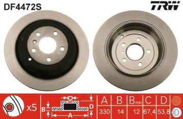 Mercedes ML Serisi W164 Fren Diski Arka A1644231212