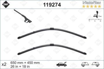 Bmw 5 Serisi F10 Silecek Süpürgesi Rüzgarlıklı Flat 650mm - 450mm 61612147361