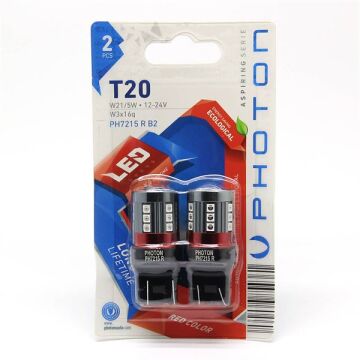 Photon T20 21-5W Kırmızı Led Stop Ampulü Takım
