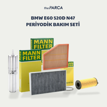 Bmw 5 Serisi E60 520d N47 Periyodik Bakım Filtre Seti Mann Marka