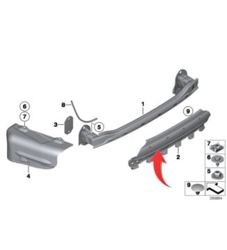 Bmw 5 Serisi F10 Tampon Arka Orta Braketi 51127299970