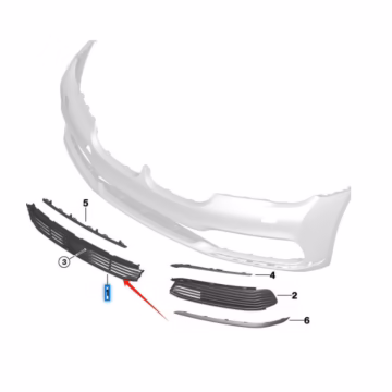 Bmw 7 Serisi G11 G12 Ön Tampon Alt Izgarası Orijinal 51117486831
